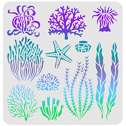 FINGERINSPIRE Seaweed Stencil 11.8"