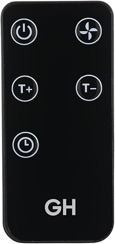 Miniatura 8 de Good Housekeeping Mini calentador de espacio para interiores de pared con termostato y control remoto, 750 W, negro