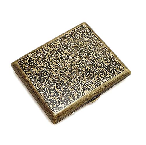 Preisvergleich Produktbild Shuny Zigarettenetui aus hochwertigem Stahl,Metall Zigarettenetui,Zigarettenetui Metall Zigarettenschachtel,für Damen antik Zigarettenetui mit Gravur für 12 Zigaretten