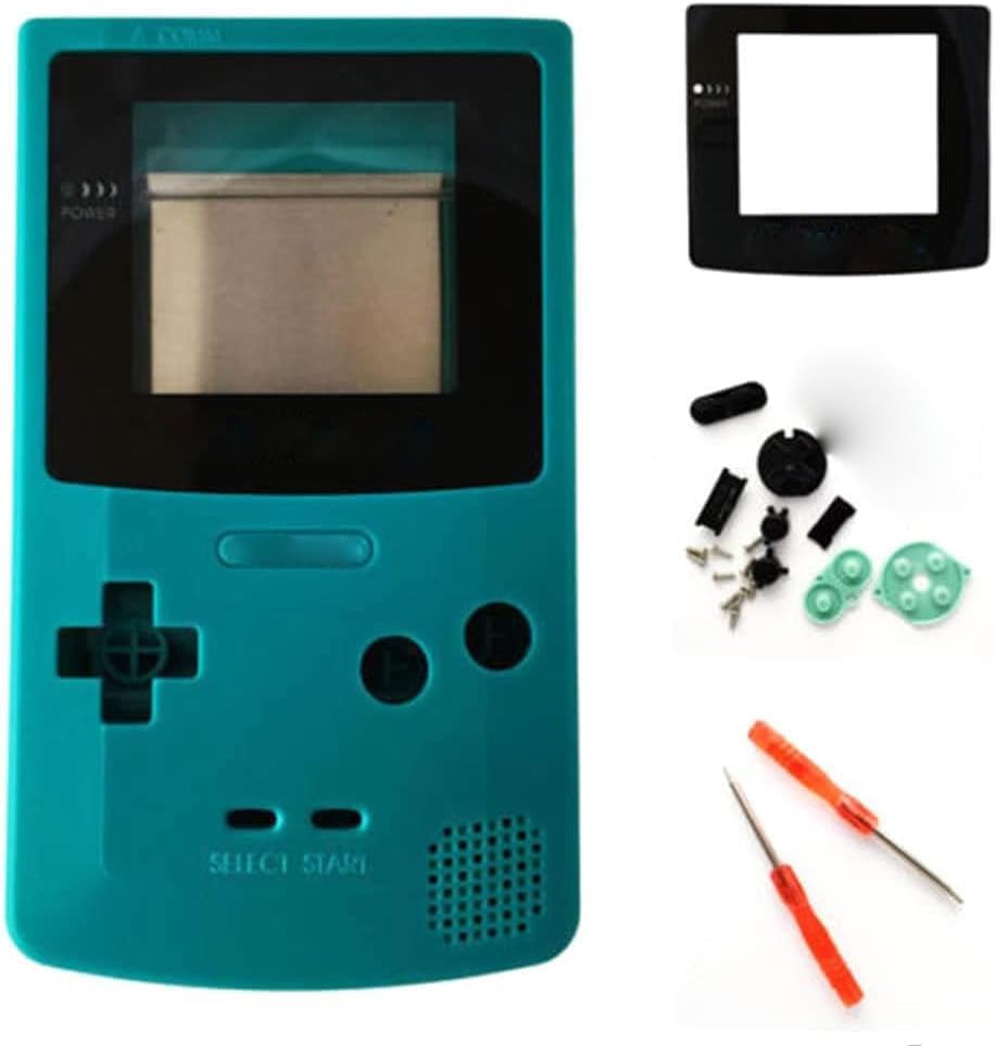 Replacement Full Housing Shell Case Cover for Gameboy Color GBC (Teal)
