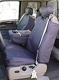 Durafit Seat Covers F83-C8 2001-2007- Ford F250-F350-F450-F550 Front 40/20/40 Split Seat Custom Seat Covers, Opening Console Gray Waterproof Endura.