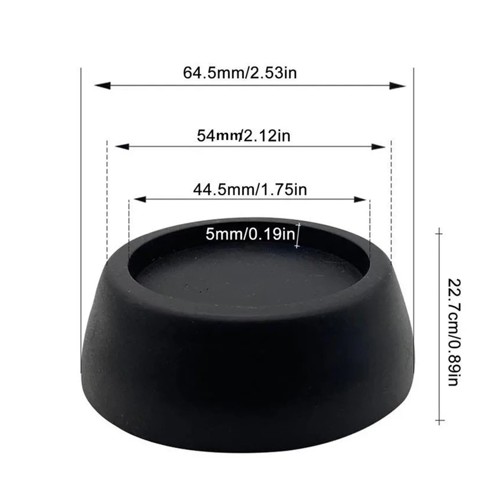 Tappetini Antivibranti In Gomma Elastica | Compatibile Con Lavatrice, Frigorifero, Mobili, Cuscinetti Antiscivolo Antiurto