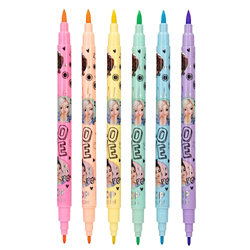 Depesche TOPModel 12188 Pen Set for Children with 6 Felt Tip Pens in Pastel Colours - Image 3