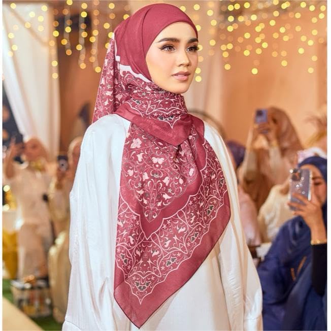 43 Inch Large Tencel Cotton Square Scarf Printed Floral Shawl Head Wrap Headscarf Hair Sleeping Bandanas4