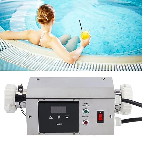 Aquecedor De Piscina De Banho, Termostato De Piscina, Aço Inoxidável 2KW Aquecedor De Piscina Contro