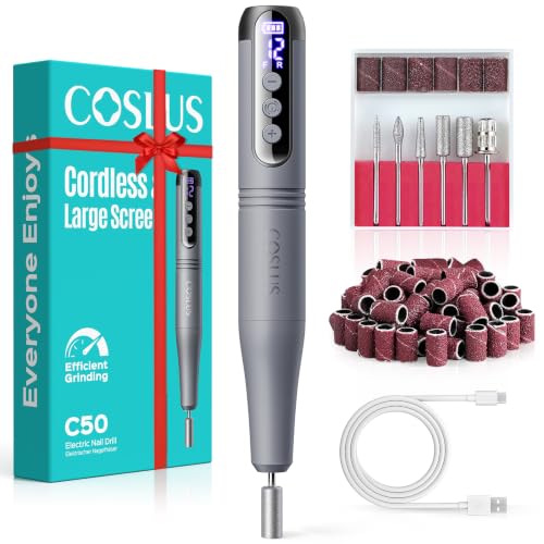 COSLUS C50 Kabellose Nagelfräser Elektrische mit LED-Display...