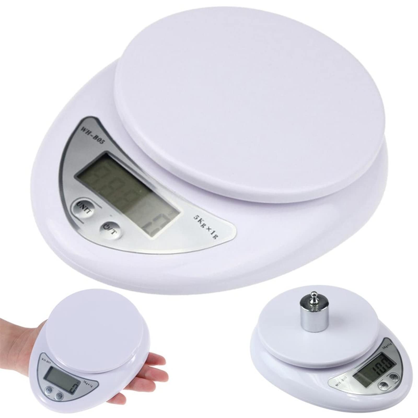 Báscula de Alimentos 5 kg/1g Cocina Digital LED báscula electrónica Cocina Restaurante Herramienta de medición de Peso de Alimentos Balanzas