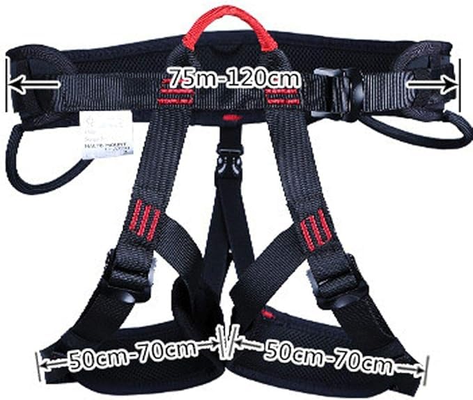 Image of Zeluga Half Body Climbing Harness with Thick Padding, Adjustable Safety Belt for Fall Protection