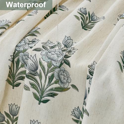 PROCIDA Scalloped Shower Curtain, Linen Blend, 72x78 & 12 Metal Hooks by PROCIDA - Used condition - Image 5