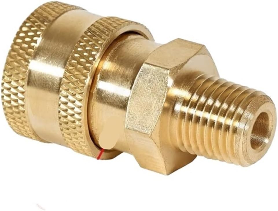 Non Pressure Washer Accessories Coupler 1/4 inch Male Female Quick Washing Car for Most Pressure Washer Equipment(Brown)