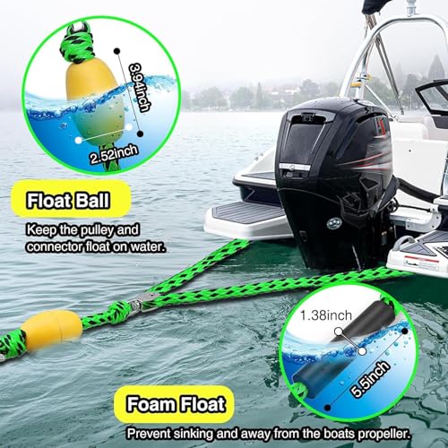 Arnés de conector rápido para cuerda de remolque de barco de esquí y deportes acuáticos 2