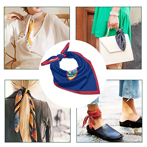 Guam US Flag Fashion Silk Scarf Soft Bandana Head Scarves Hair Sleeping Wraps for Men Women3
