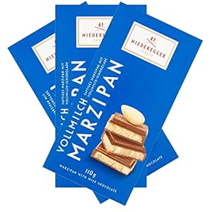 Niederegger Marsepeinbord voor volle melk, verpakking van 3 stuks (3 x 110 g)