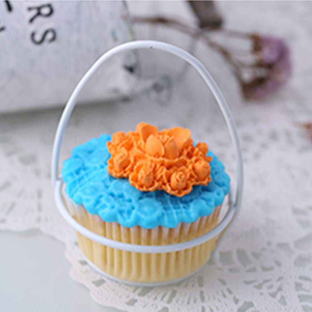 Cupcake Ruota panoramica 8 Cup Cake Display Stand Amaretto Muffin Dessert Vassoio da portata 360 Girevole per feste Compleanno Baby Shower Forniture di nozze