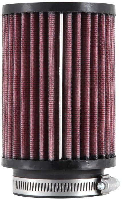 Image of K&N High-Flow Original Lifetime Universal Clamp-On Air Filter: High Performance, Premium, Washable: Flange Diameter: 2.5 In, Filter Height: 5 In, Flange Length: 0.625 In, Shape: Round, RD-0710