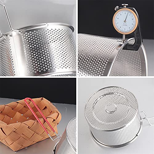 Panier pour friteuse avec poignée ergonomique anti-brûlure
