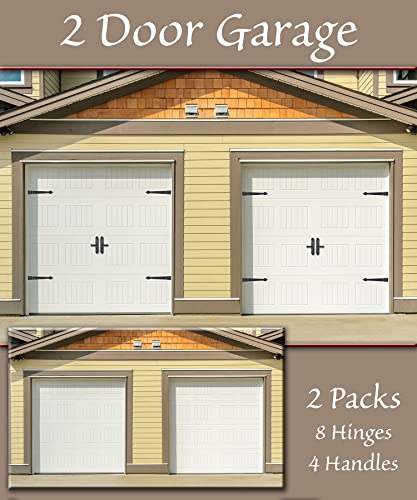 Household Essentials Black Hinge IT Premium Carriage House Lever Handle & Hinge 6 Piece Garage Door Magnet - Image 3