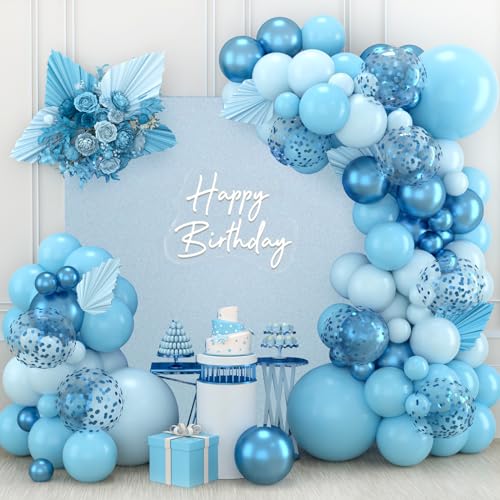 Kit Arco Globos Azules, 110pcs Kit Arco Guirnalda Globos Látex Azul Macarrón Azul Metálico Con Globo Confeti Azul Para Fiesta Cumpleaños Niño Niña Baby Shower Revelación Género Boda Kit Arco Globos Azules, 110pcs Kit Arco Guirnalda Globos Látex Azul Macarrón Azul Metálico Con Globo Confeti Azul Para Fiesta Cumpleaños Niño Niña Baby Shower Revelación Género Boda