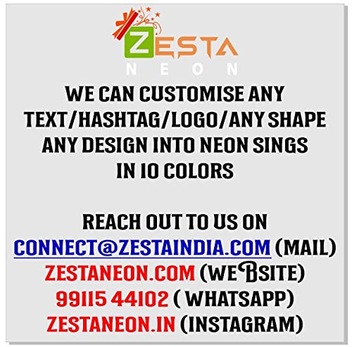 Image of Zesta Neon Sign Board LED Neon Light | Neon Lights for Room Bedroom Decor | Good Vibes Wall Aesthetic | LED Signs for Room Decoration, Logo Light Display