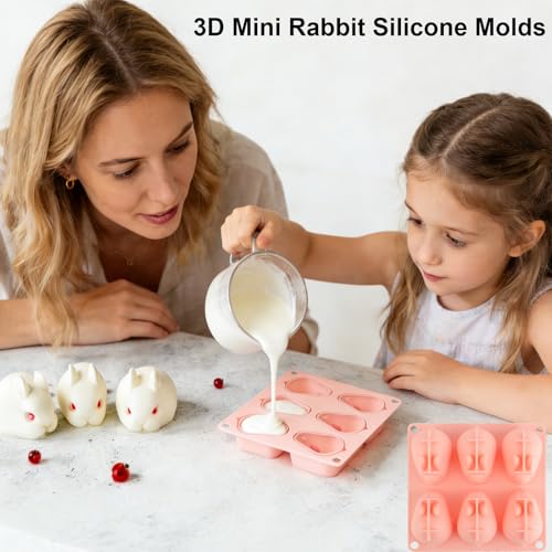Molde 3D Conejo Mini Silicone para Cubos de Hielo 2 Pcs miniatura 2