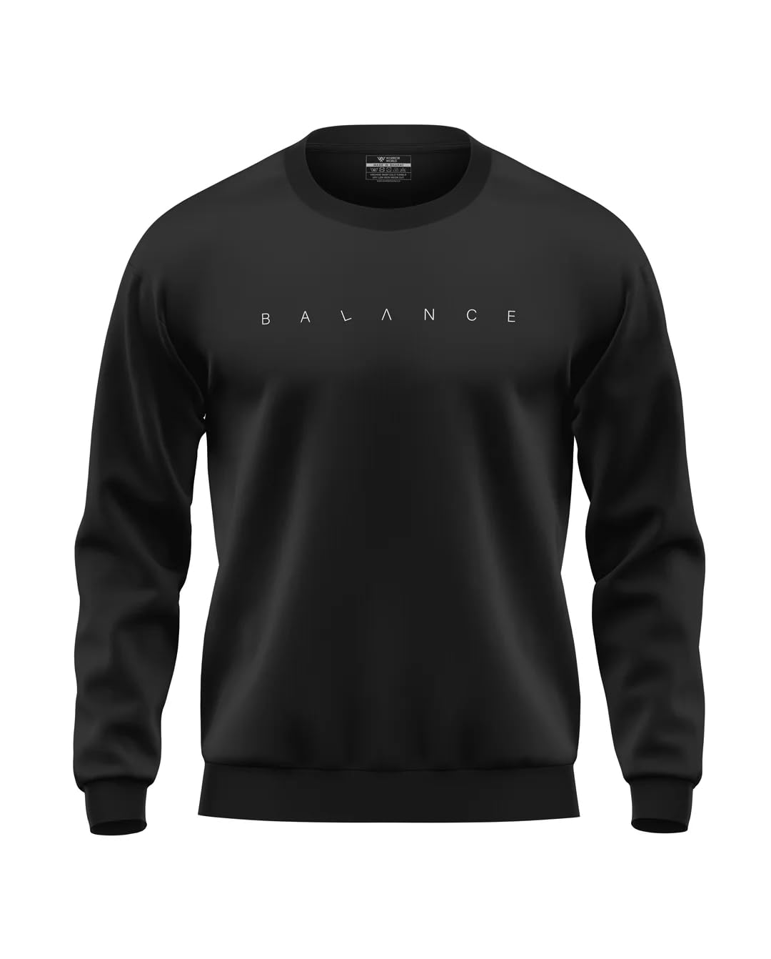 warriorworld Men's Premium 100% Cotton Crewneck Sweatshirt | Soft Fabric | Stylish Fit | Ribbed Cuffs & Hem | Casual Wear for All Seasons-picture-35