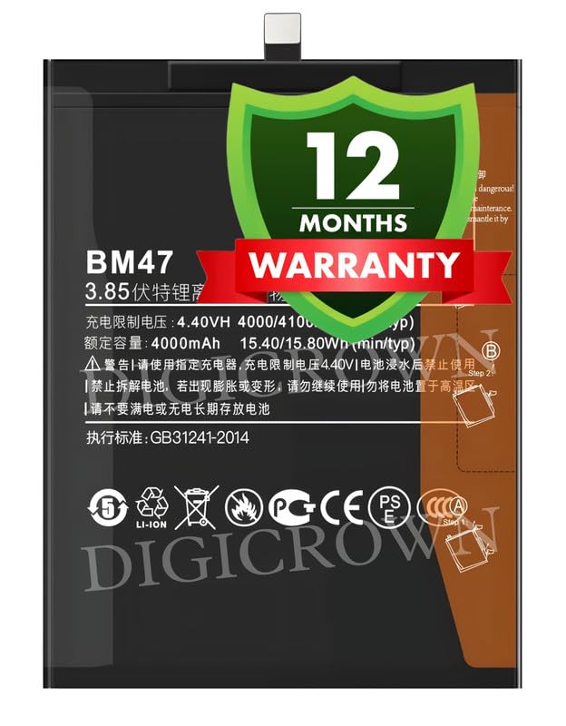 Image of Original BM47 Battery Compatible with Xiaomi Redmi 3 - (4100mAh) - 1 Year Warranty