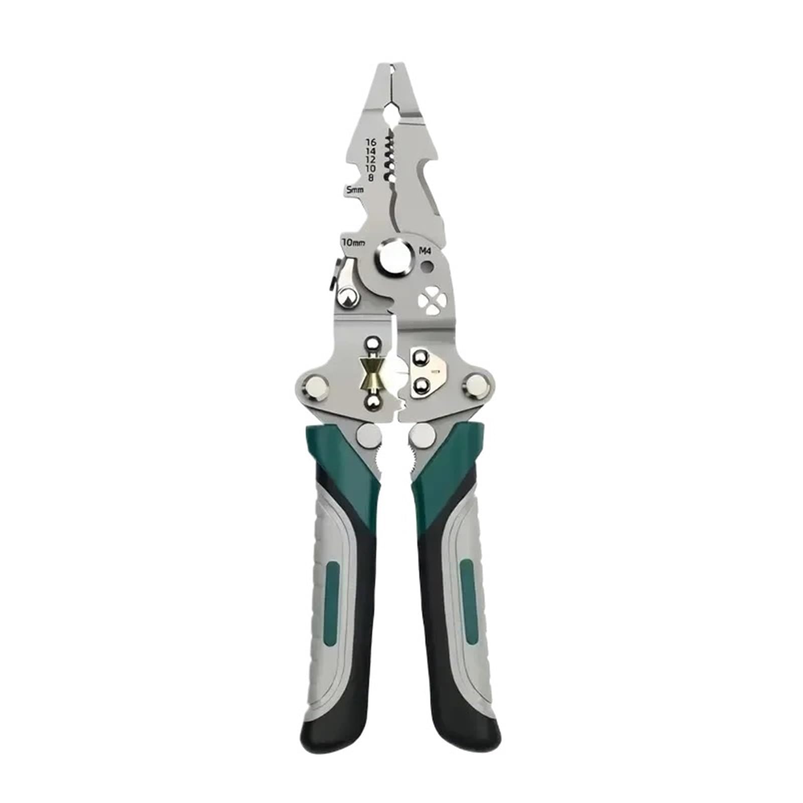 Bnvewr 1Pc Hydraulic Crimping Tool, Foldable Wire Stripper, Pulley Design Multi-Function Electrician Splitter Winding Pliers Crimping Hand Tool