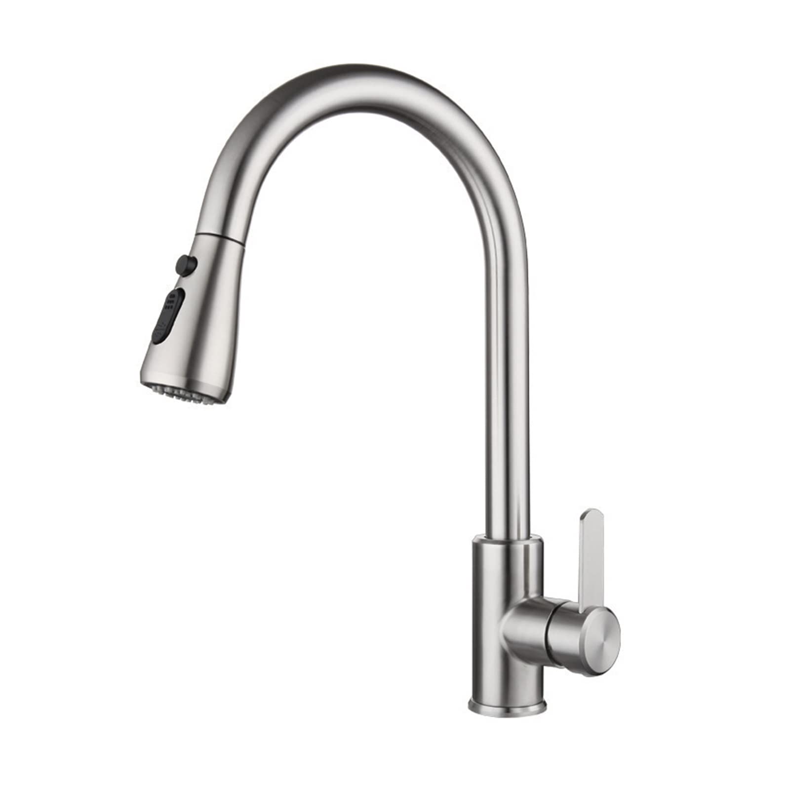 Robinet de cuisine rétractable rotatif mitigeur évier lavabo eau chaude froide noir