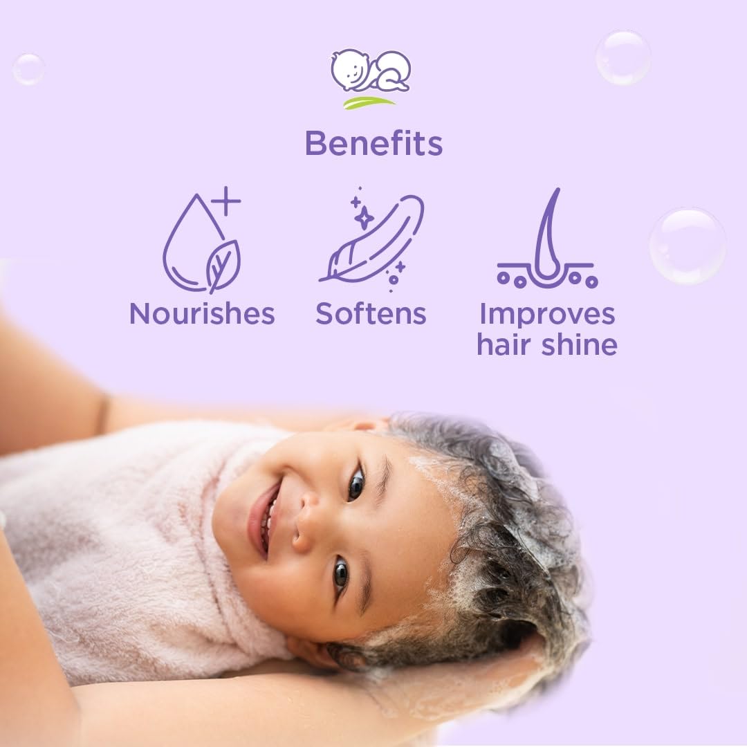 Himalaya Gentle Baby Shampoo 600ml | No Tears formula | Cleanses, softens and nourishes baby's hair (Pack of 2) - Image 8 thumbnail