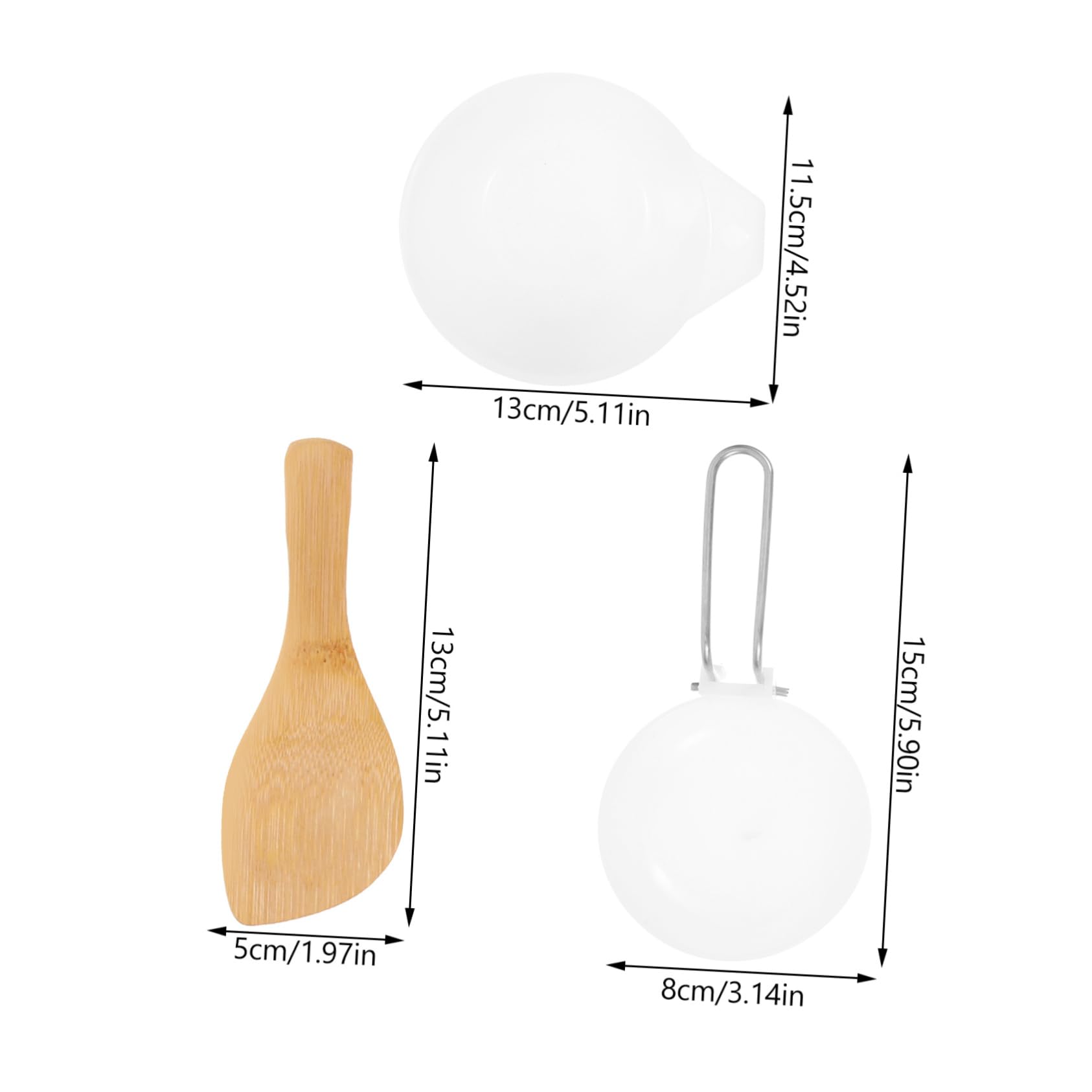 balacoo Practical 6pc Camping Cutlery Set Outdoor Cooking Bowl Spatula Fork Spoon Cleaning Brush for