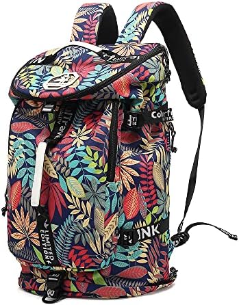 Floral Gym Duffle Bag Backpack 4 ways for Women Waterproof with Shoes Compartment for travel Sport Hiking laptop Lightweight, Kalesi