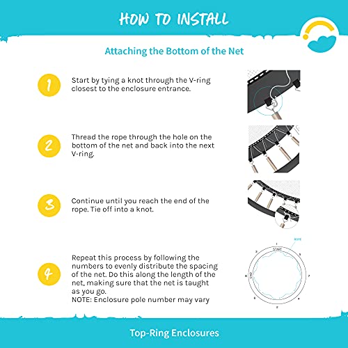 image for SkyBound Bounce Pro/Sports Power Round Net fits 14ft Trampolines That 