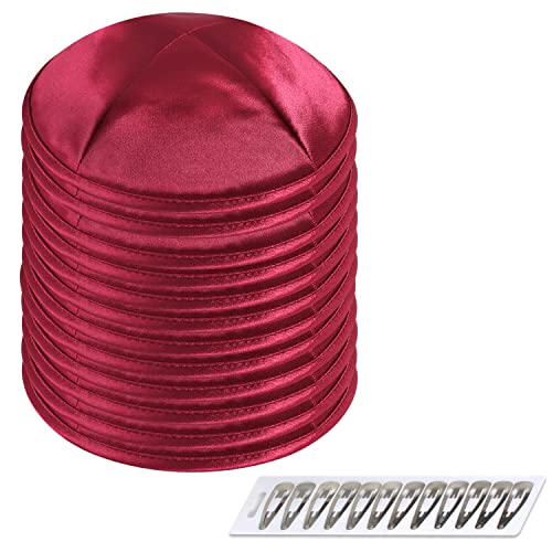Image of Zion Judaica Deluxe Satin Kippah Yarmulkes for Kids Teens & Adults Skullcaps 6.25 inch Multi-Color Options 4 Panel Design