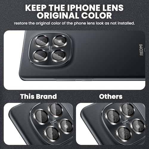Image of ArmourPro Camera Lens Protector for Redmi Note 15 (6.77 Inches) Tough HD Individual Aluminum Alloy Rings 9H Camera Cover, Scratch-Resistant,Camera Lens Protection| Black, 1 Pack