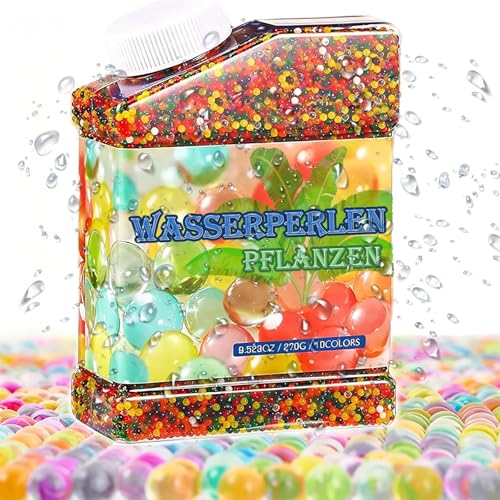 Wasserperlen 50.000 bunte Perlen dekorativ & farbenfroh ungiftig & biologisch abbaubar Gelperlen für Blumen und Pflanzen