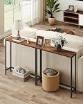 VASAGLE Console Table, Entryway Table, One Piece Top, Easy Assembly, for Hallway, Bedroom, Living Room, 1 Tier, 20 x 80 x 81.2 cm, Rustic Brown and Ink Black ULNT035KD01