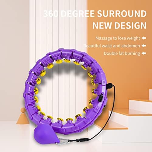 Dumoyi Smart Weighted Fit Hoop for Adults Weight Loss, 24 Detachable Knots, 2 in 1 Adomen Fitness Massage, Great for Adults and Beginners 6 Dumoyi Smart Weighted Fit Hoop for Adults Weight Loss, 24 Detachable Knots, 2 in 1 Adomen Fitness Massage, Great for Adults and Beginners