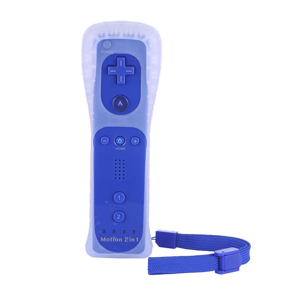 Manette de Jeu pour Wii U, Motion de Jeux Télécommande Elégents Multijoueurs Housse de Protection (Bleu foncé)