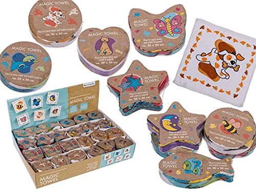 Palleon Zauberhandtuch Kinder 12er Set Magisches Handtuch Tiere