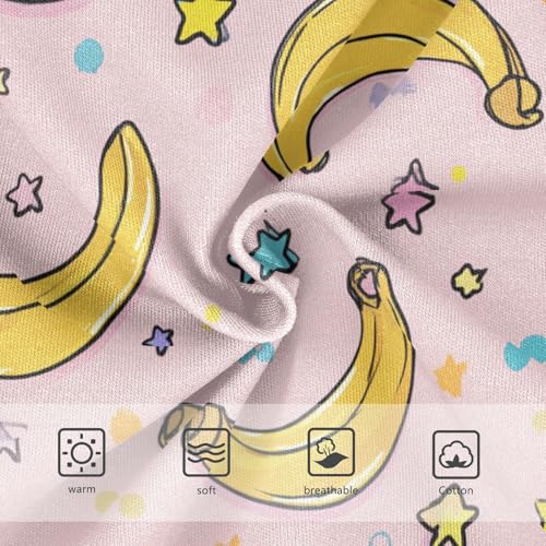 Wusikd Cute Bananas Stars Girls' Underwear Cotton Girls Briefs Soft Toddler Underwear 2T3
