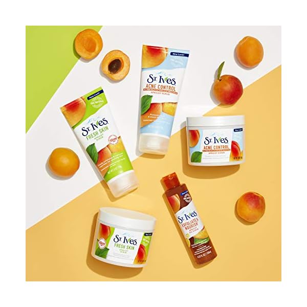 St-Ives-Face-Scrub-For-Healthy-Looking-Skin-Apricot-Face-Wash-Scrub-With-Salicylic-Acid-and-100-percent-Natural-Exfoliants-6-oz-4-Count St. Ives Acne Control Apricot Face Scrub, Deep Exfoliator Skin Care, Prevents Acne for Radiant Skin, Salicylic Acid Acne Treatment Facial Scrub, Made with 100% Natural Exfoliants, 6 oz, 4 Pack