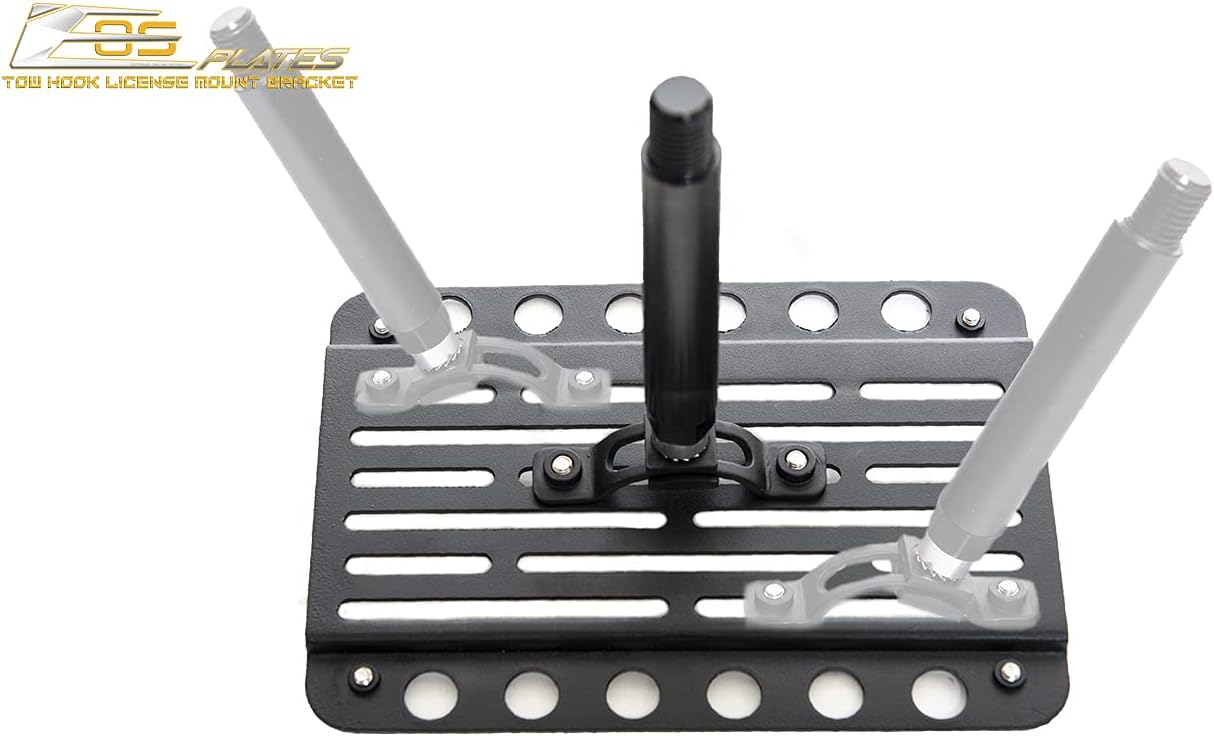 Replacement for 2000-2005 Porsche 911 | EOS Plate Version 1 Front Bumper Tow Hook License Plate Relocator Mount Bracket Tow-020 (Mid Size)