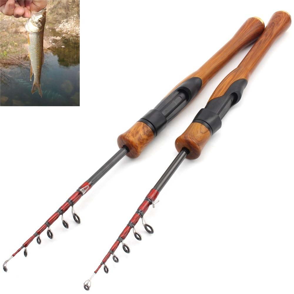 Wędka, Wędka muchowa UL Modulated Retractable Fly Rod, lekka, prosta rączka, konstrukcja z paszczą konia