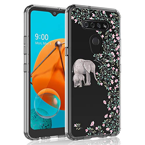 SYONER Clear Phone Case Cover for LG K51 / LG Q51 (6.5', 2020) [Elephant]