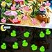 100 Pcs Luminous Mini Resin Flamingo Ducks, Tiny Ducks Figurines to Hide Miniature Pink Flamingo Glow in The Dark Small Animals for Micro Garden Cake Topper Landscape Aquarium Dollhouse Home Decor