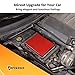 JONKOKO Aluminum Alloy Engine Antifreeze Fuse Box Cover for Chevrolet Corvette C7 2014-2019 Hood Engine Trim Sticker Interior Accessories (Red)