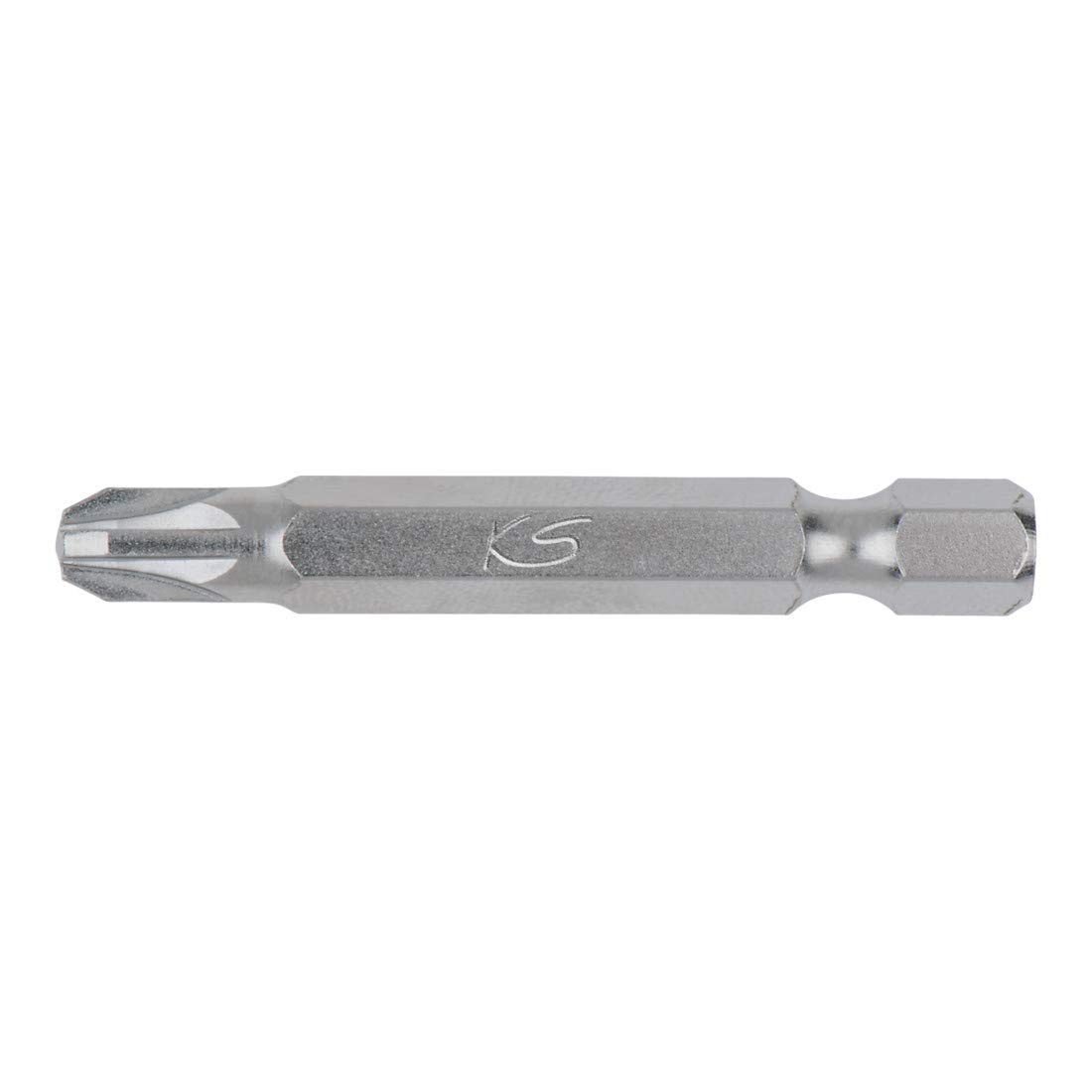 KS Tools 911.1402-E Douille Tournevis 1/4 PZ2 - 37 Mm, Chrome, Pour Embouts Pozidriv