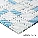 Blujellyfish Thoosa Glass Tiles 2'' x 2'' Real Seashell Inside Beach Style Seafoam Blue Colors Glass Imprints Wall Backsplash Mosaics(Pack of 10 sq.feet)
