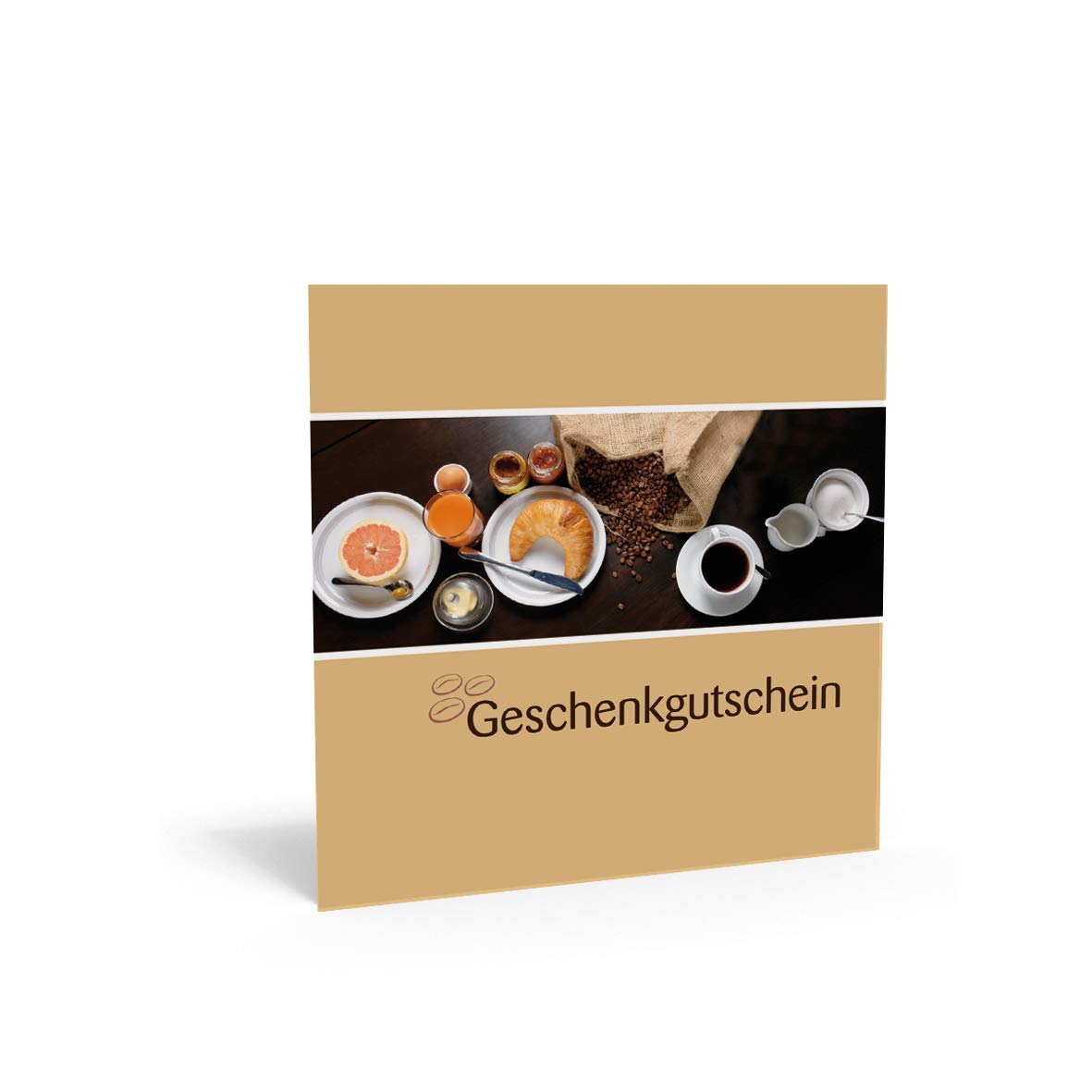 Pythagoras Gastronomie Geschenkgutscheine, 50 Gutscheinkarten mit großem Feld für Firmenstempel inkl. transparentem Kuvert