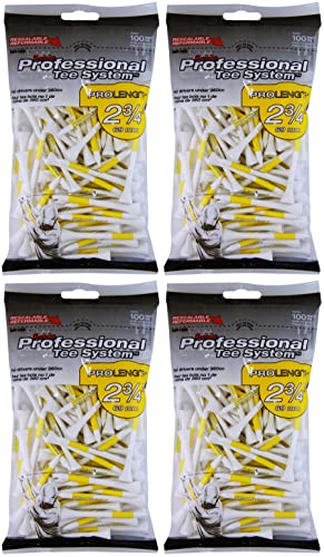 Pts Pro Length Golf Tees 2 3/4in 100ct Wh/Yl90238